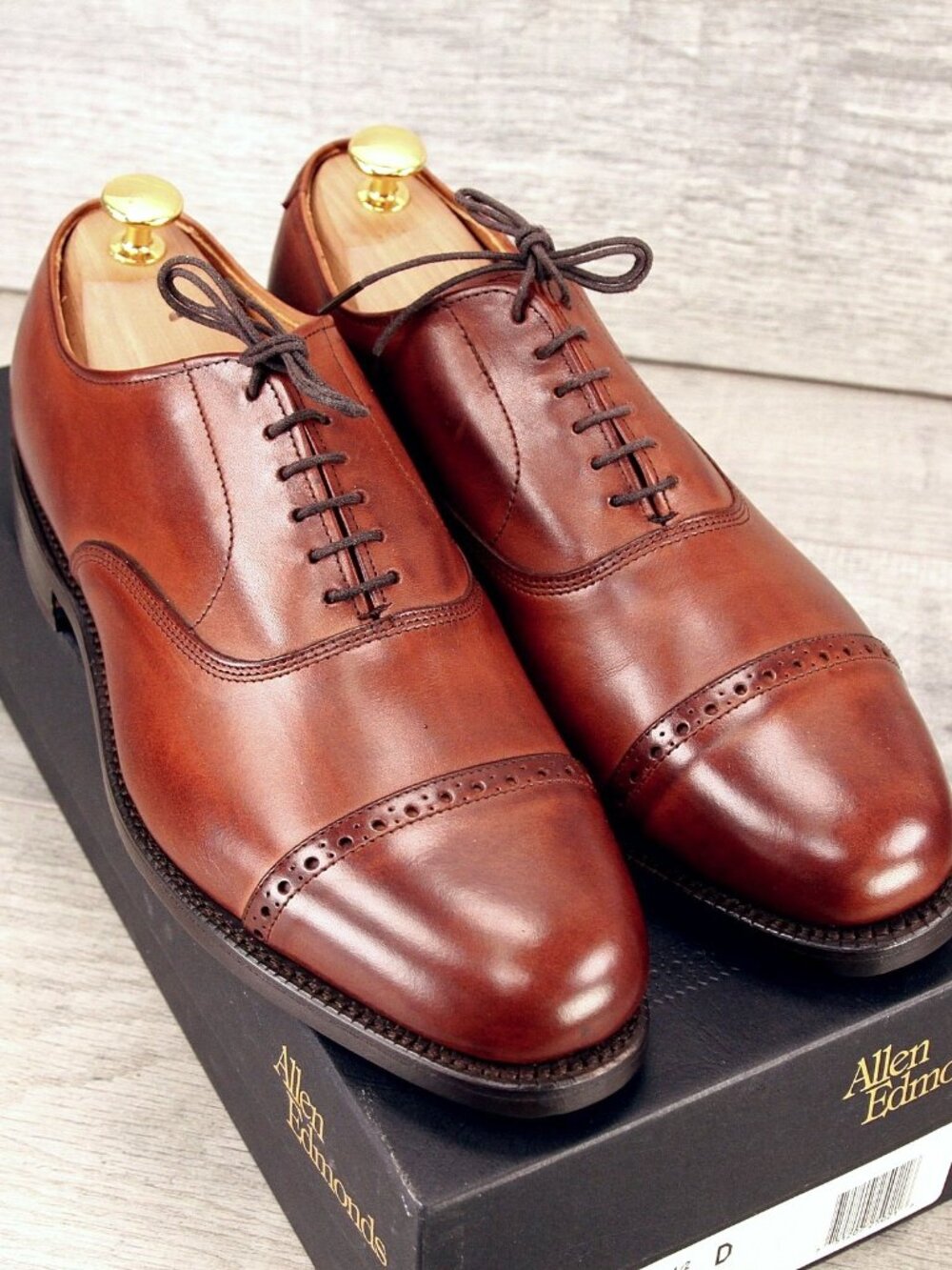* NIB * $395 Allen Edmonds BYRON Oxford 8.5 D Chili * add $15 new Trees